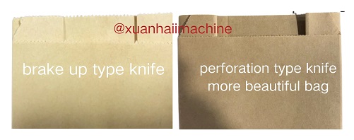 V Bottom Paper Bag Machine with perforation type knife